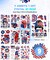 4th of July Window Clings - 102Pcs 4th of July Decorations (Sunflower)